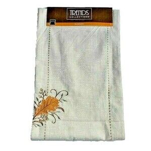 Trends Thanksgiving Fall Leaves Table Runner 72x13 Embroidered Cabin Lodge